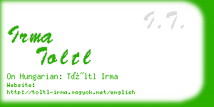 irma toltl business card